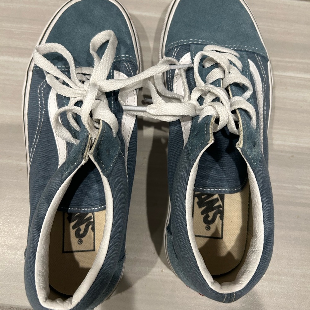 Vans Teal and White Sneakers